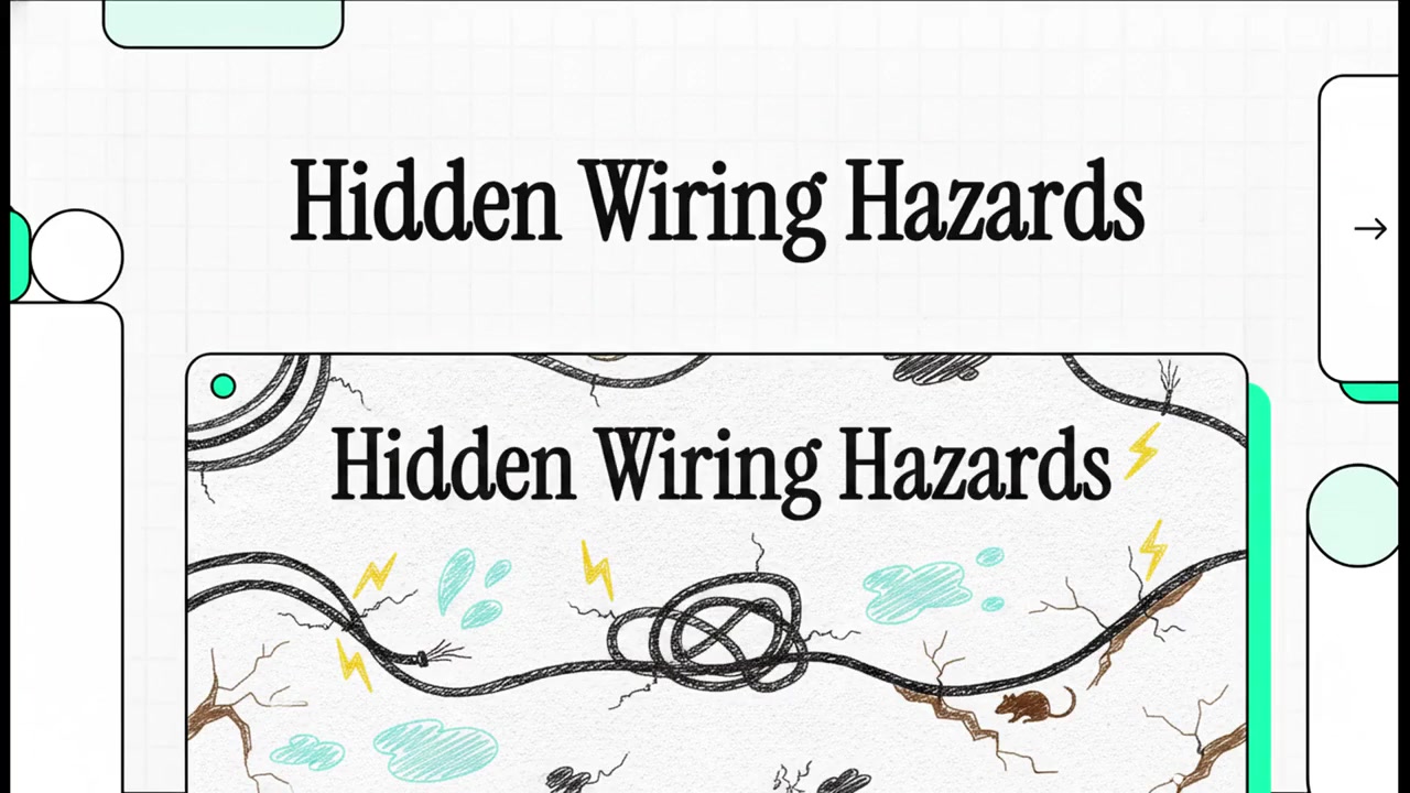 Non-metallic electrical cable hanging over damp soil in a crawl space